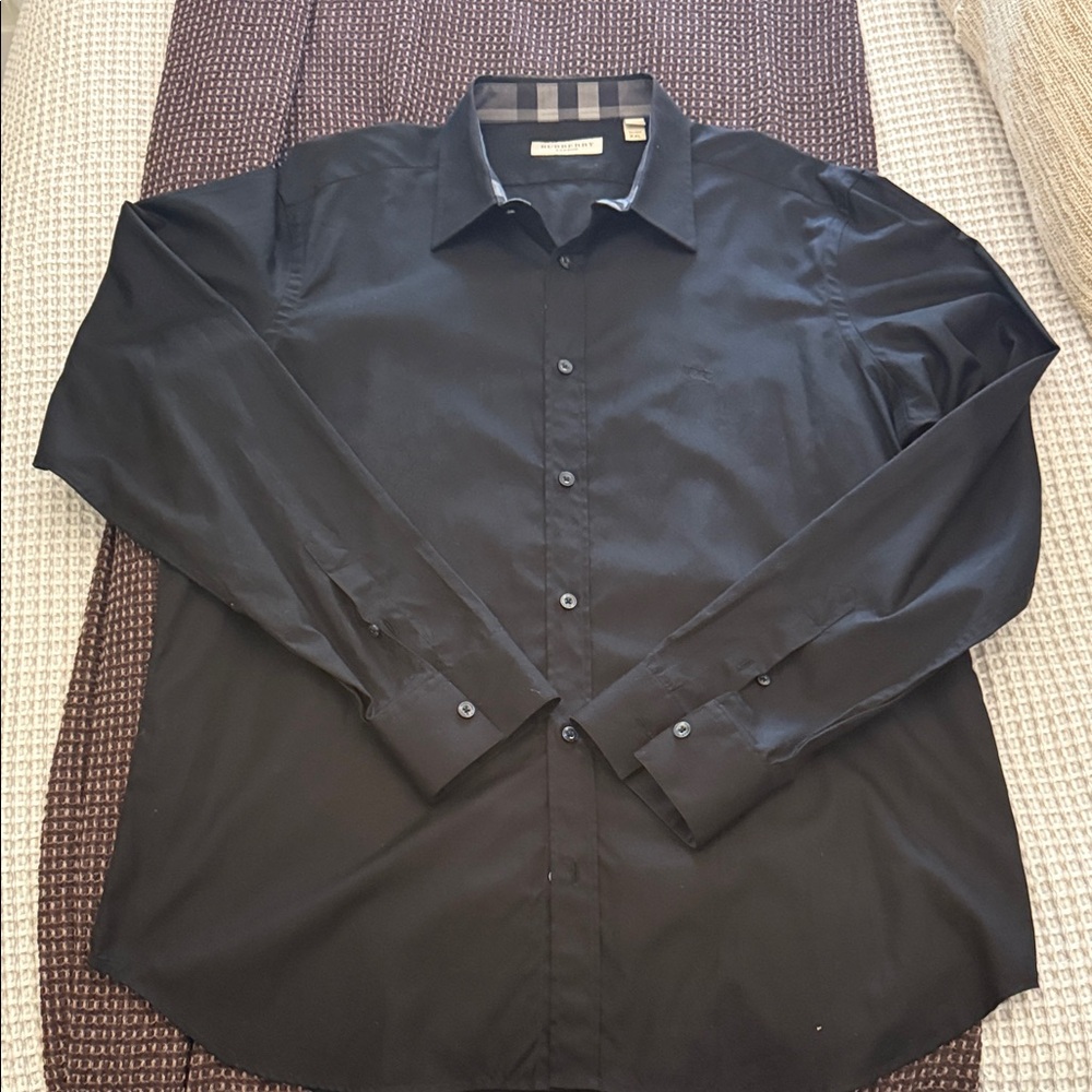 Burberry Men's Dark Dress Shirt
